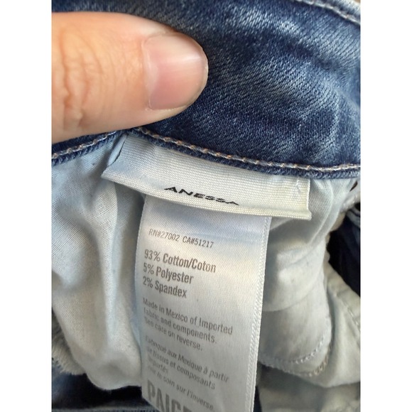 PAIGE Anessa Wide-Leg Jeans – Raw Hem – Size 34 - Picture 5 of 5